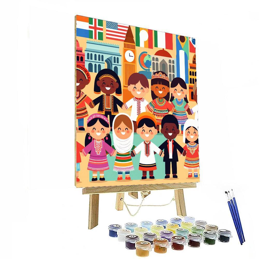 Colorful Around The World Painting By Numbers Kit