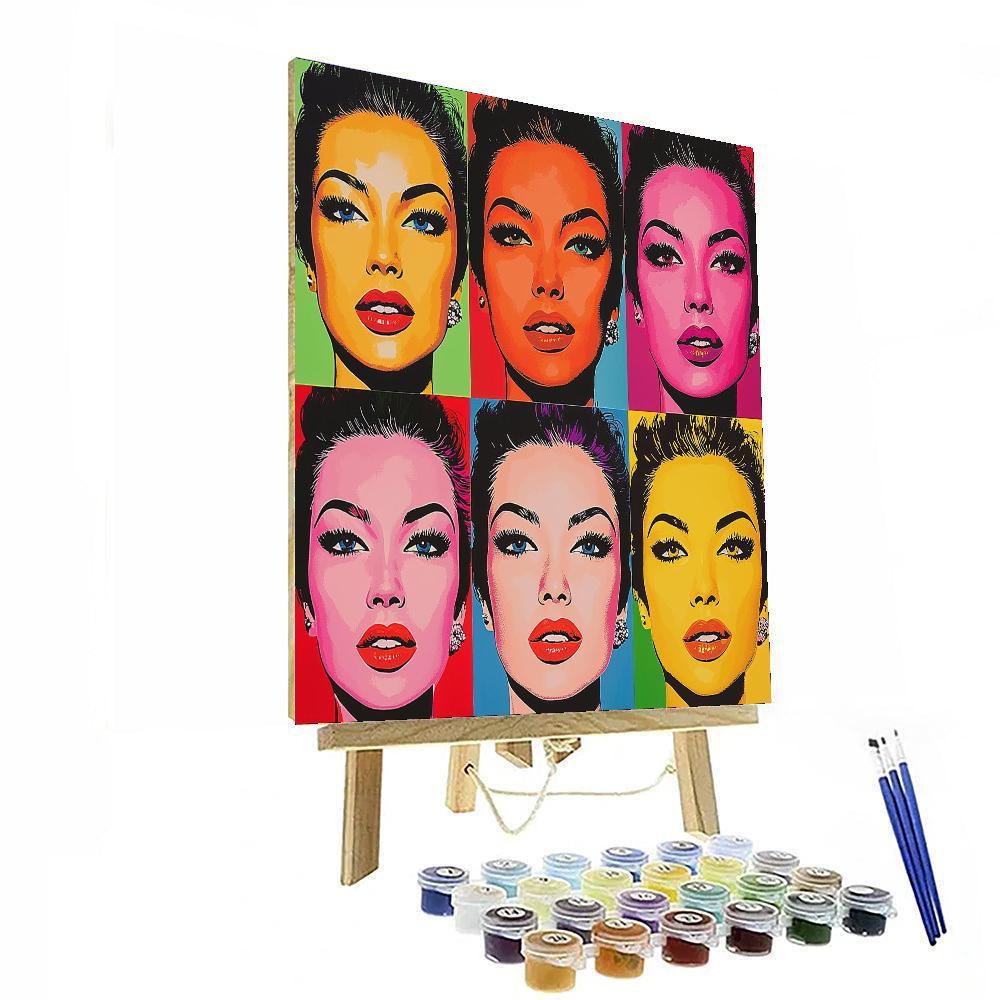 Andy Warhol Inspired Retro Pop Culture Icon  Paint By Numbers