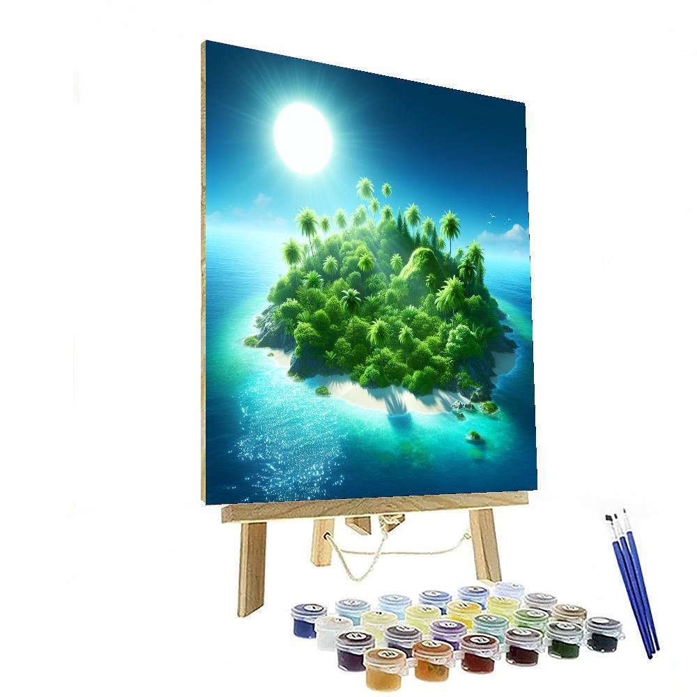 Exotic Island Oasis Paint By Number