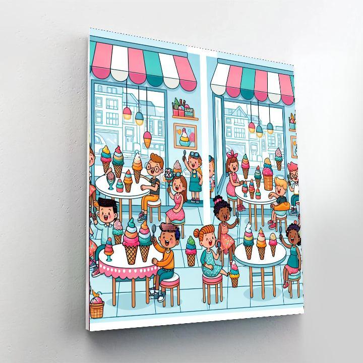 Exciting Ice Cream Parlor Paint By Numbers