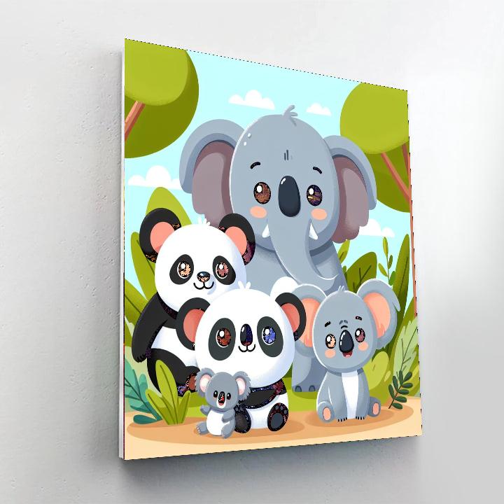 Cuddly Wildlife Paint By Numbers