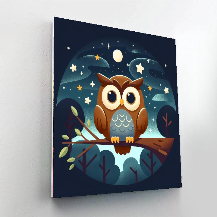 Starry Owl Paint By Number