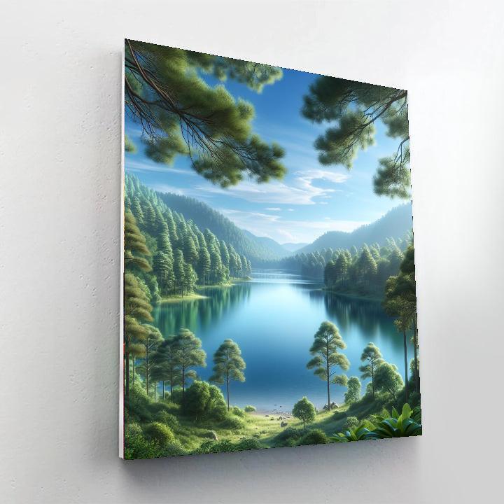 Idyllic Lakeside Retreat Paint By Color