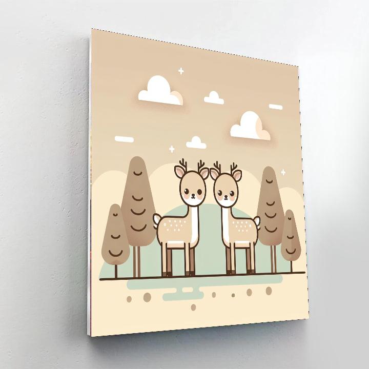 Forest Deer Friendship Paint By Numbers Kits