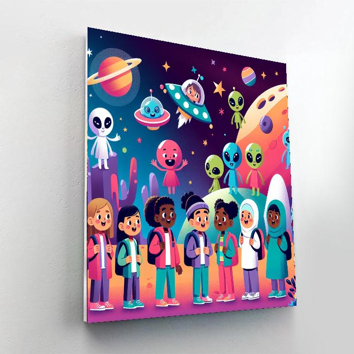 Galactic Planetary Expedition Number Painting