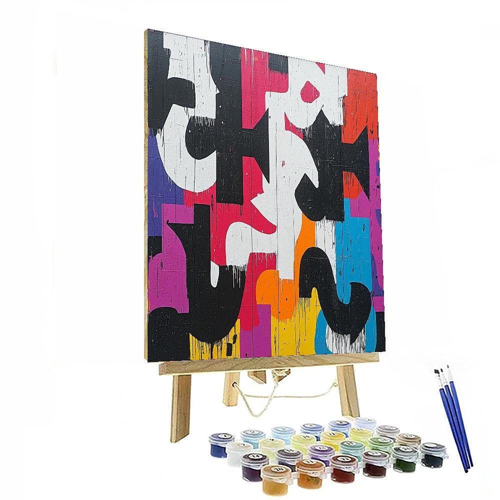 Banksy Inspired The Weight Of Consumption  Painting By Numbers Kit