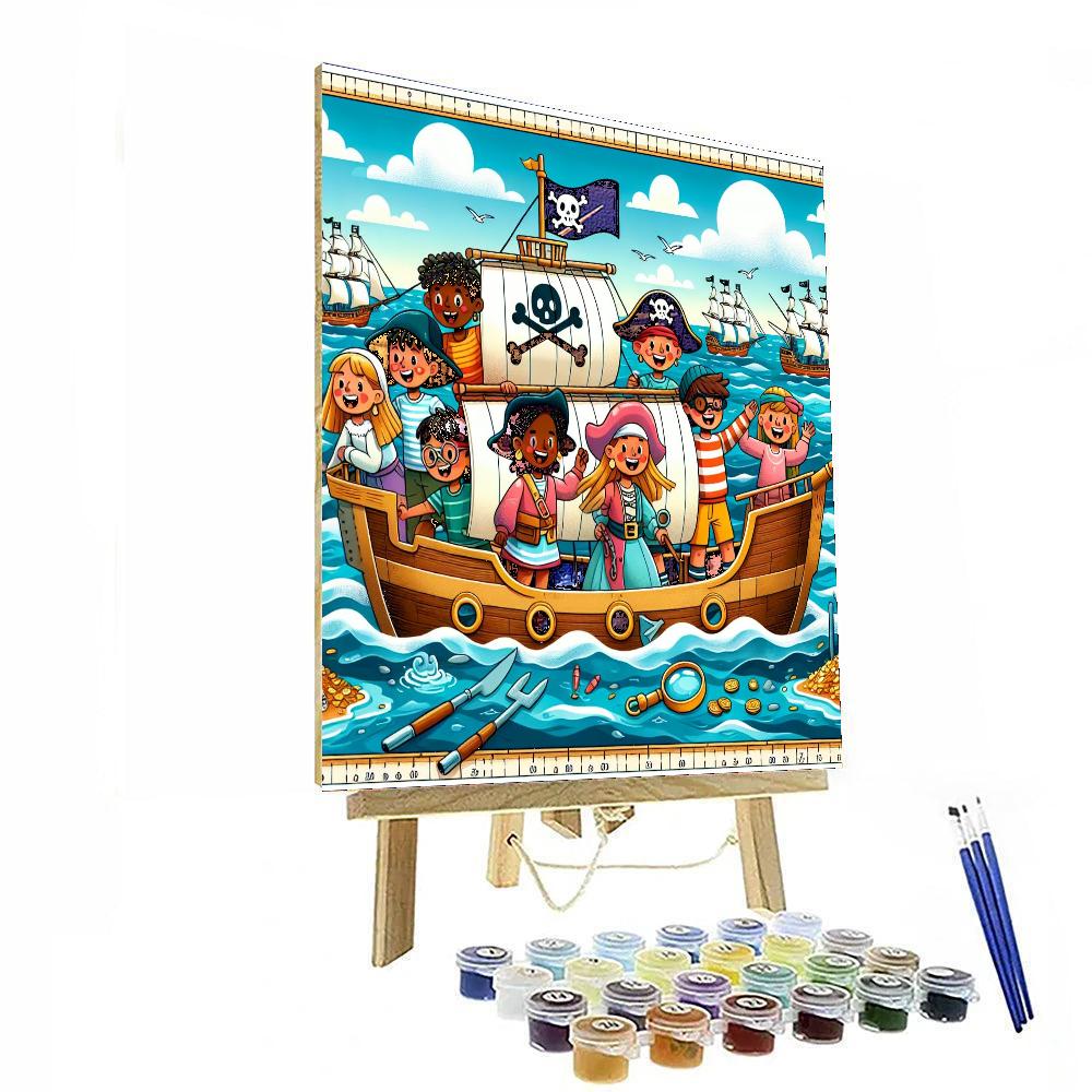 Pirate Ship Treasure Adventure Painting Number Kit