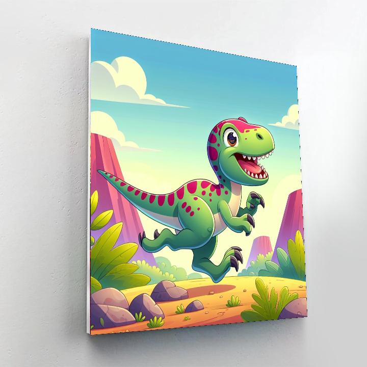 Excited Raptor Numbered Painting Kits