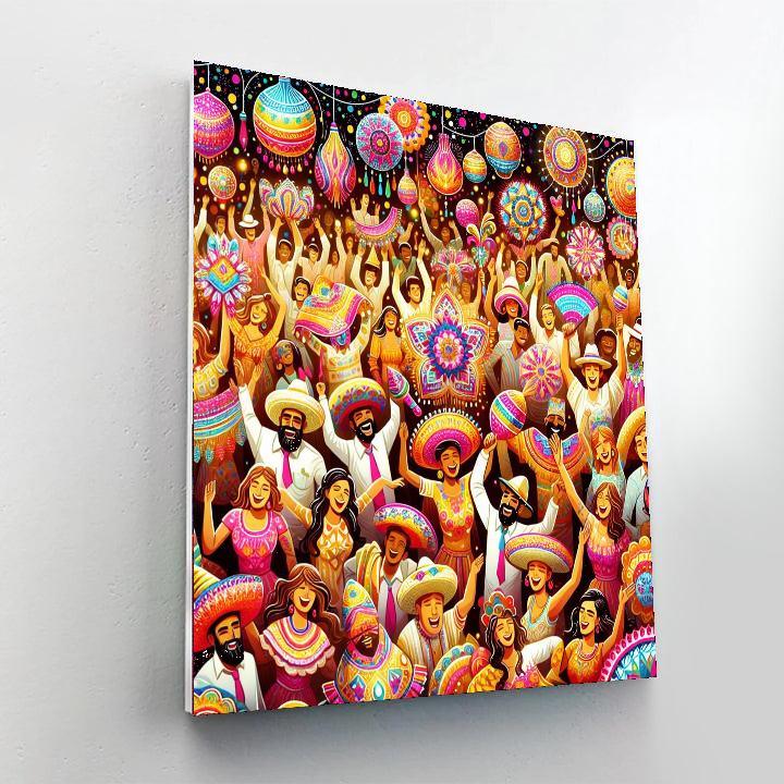 Bright Festival Of Colors Paint By Numbers Art