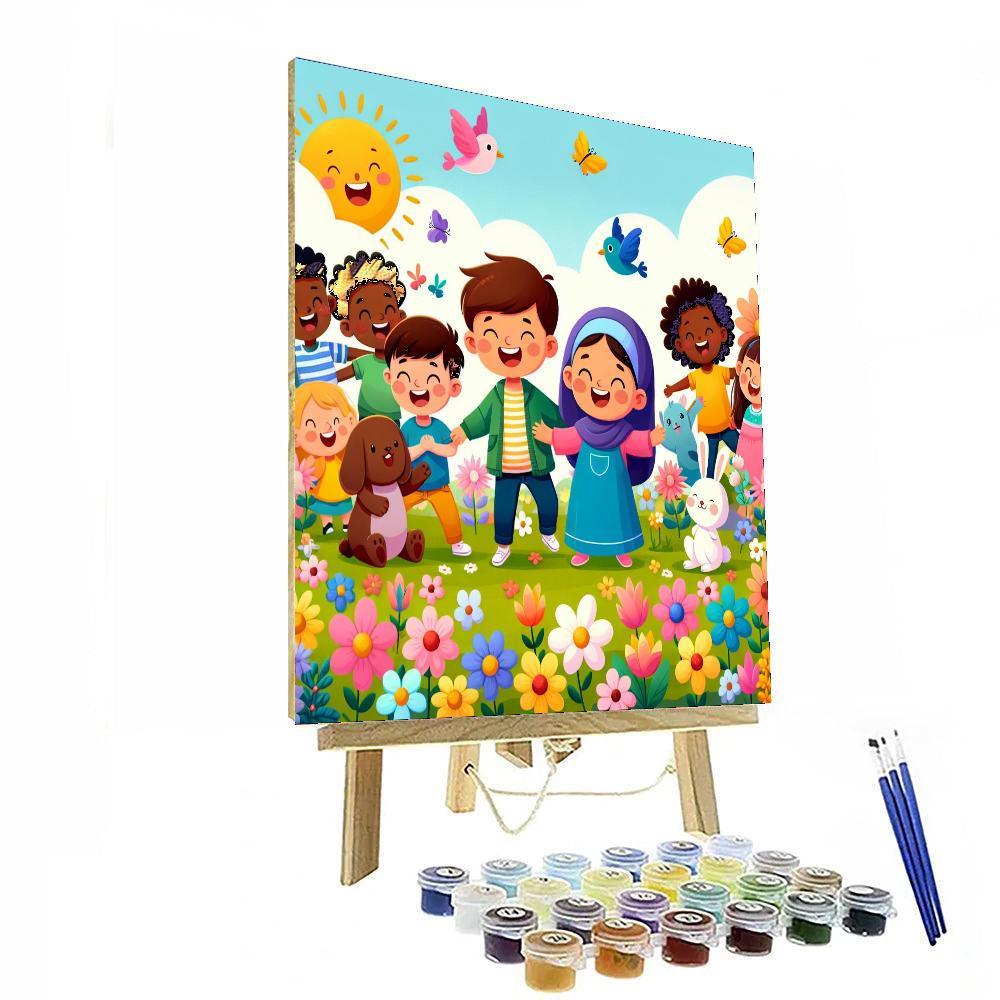 Colorful Garden Of Friendship Paint By Numbers