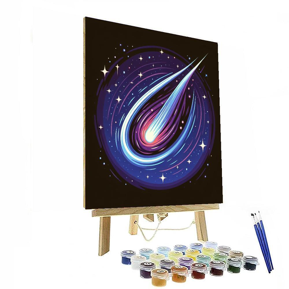 Celestial Comet Chase Paint By Numbers