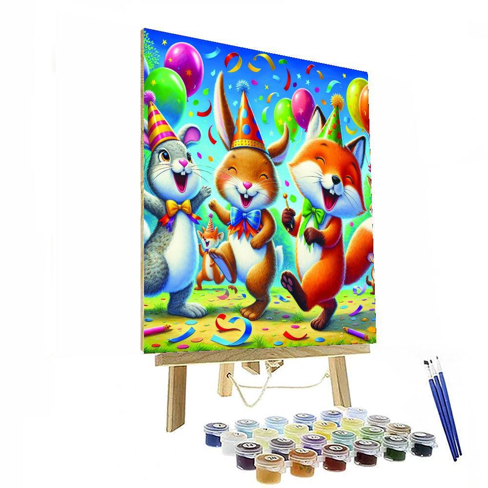 Joyful Animal Party Numbered Painting Kits