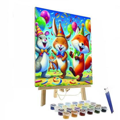 Joyful Animal Party Numbered Painting Kits
