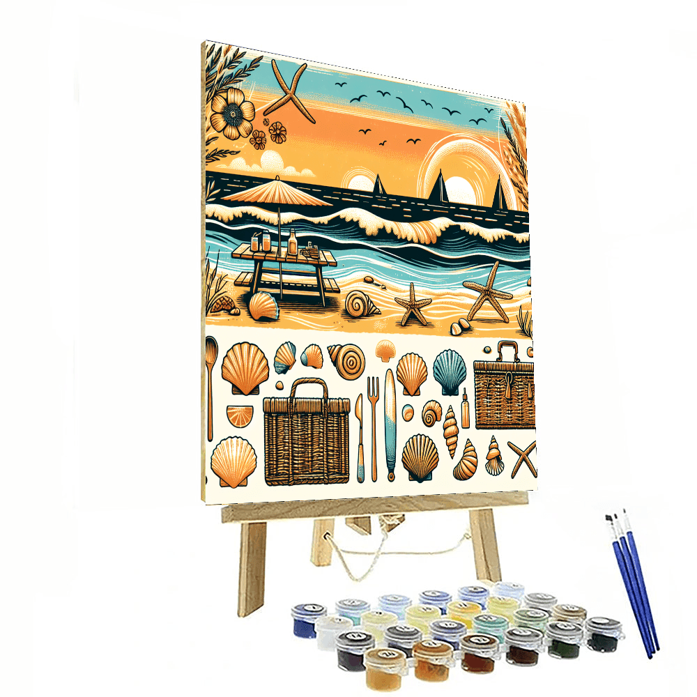 Bohemian Coastal Retreat Number Painting