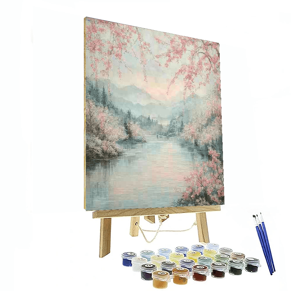 Hiroshige Inspired Springtime Whispers  Paint By Numbers Kits