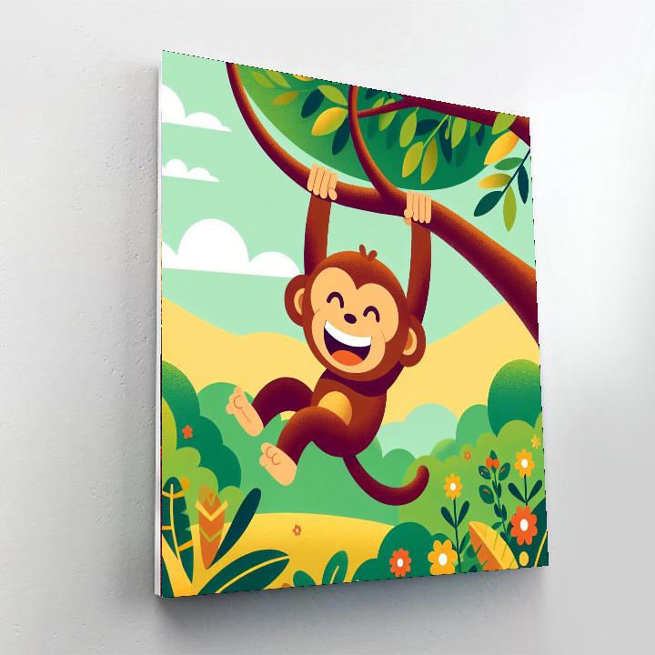 Joyful Monkey Paint By Number