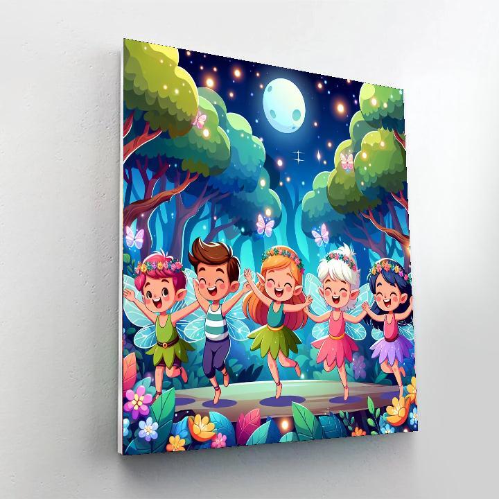 Playful Fairy Gathering Paint By Number