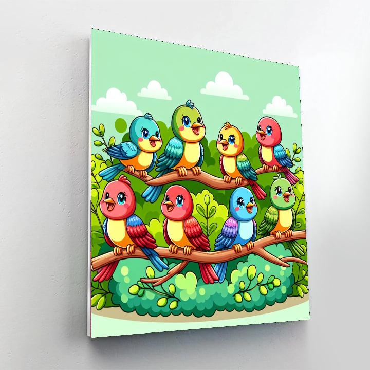 Chirpy Birdwatching Adventure Painting Number Kit