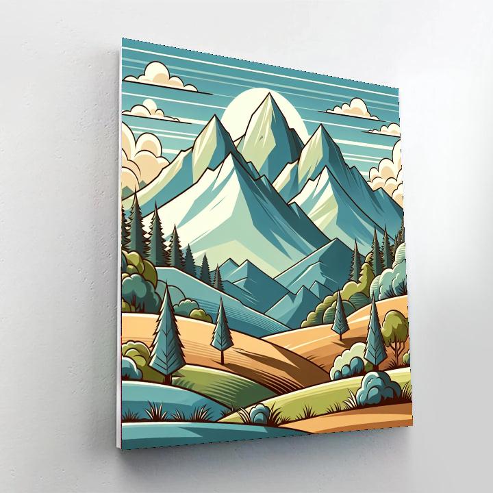 Majestic Mountain Magic Paint By Numbers Art