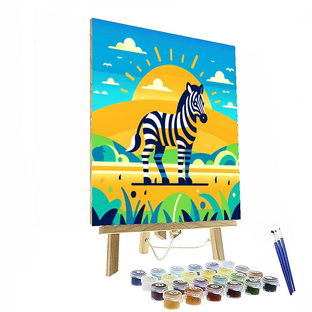 Artistic Zebra Stripes Paint By Number