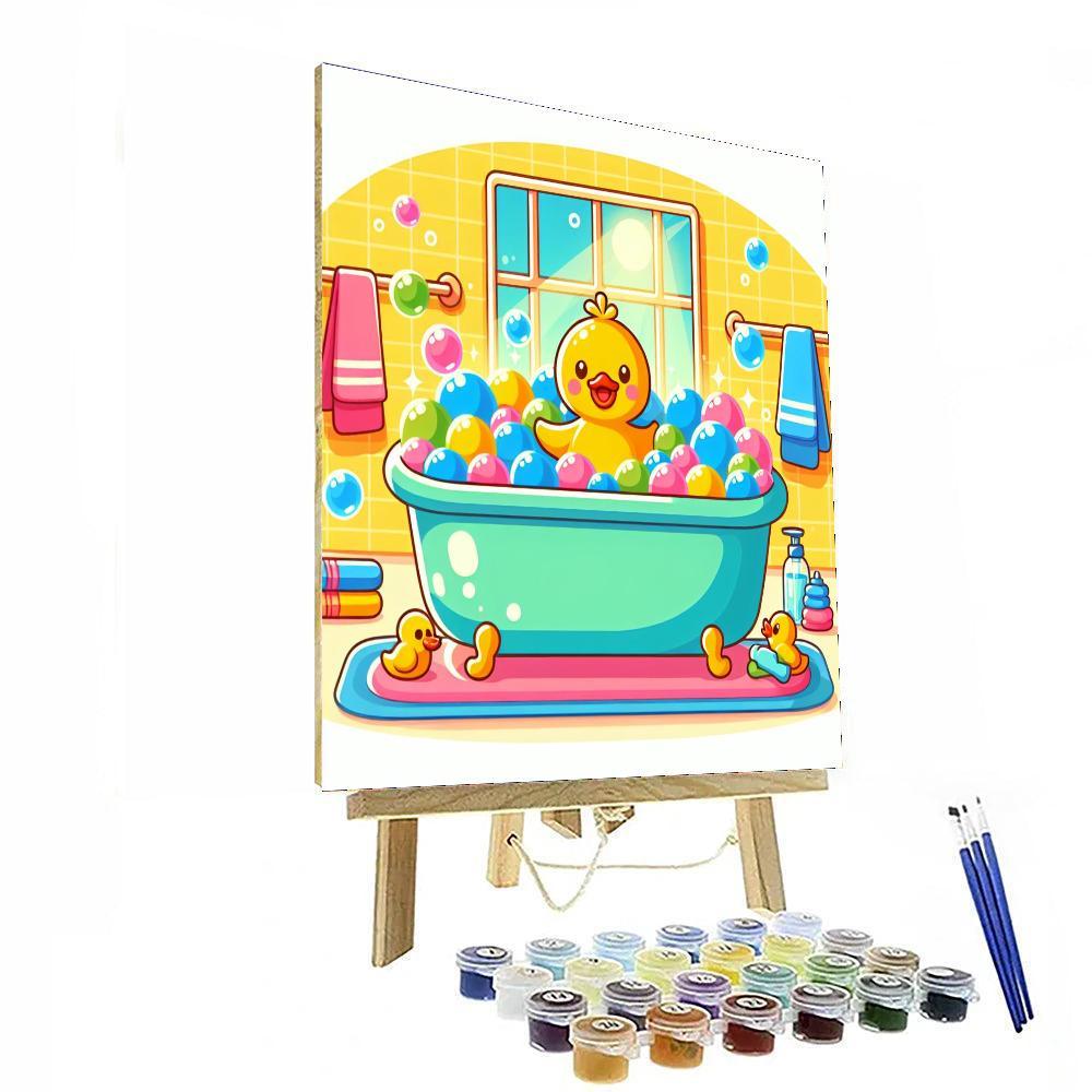 Colorful Bubble Bath Number Painting