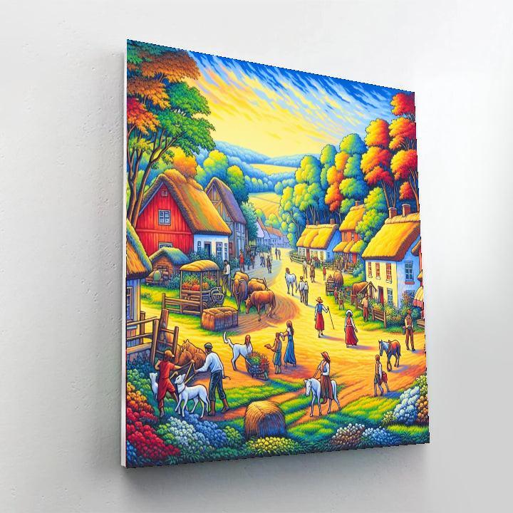 Festive Village Celebration Paint By Numbers Kits