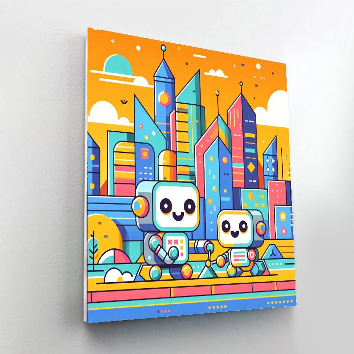 Robot Heroes Unite Painting Number Kit