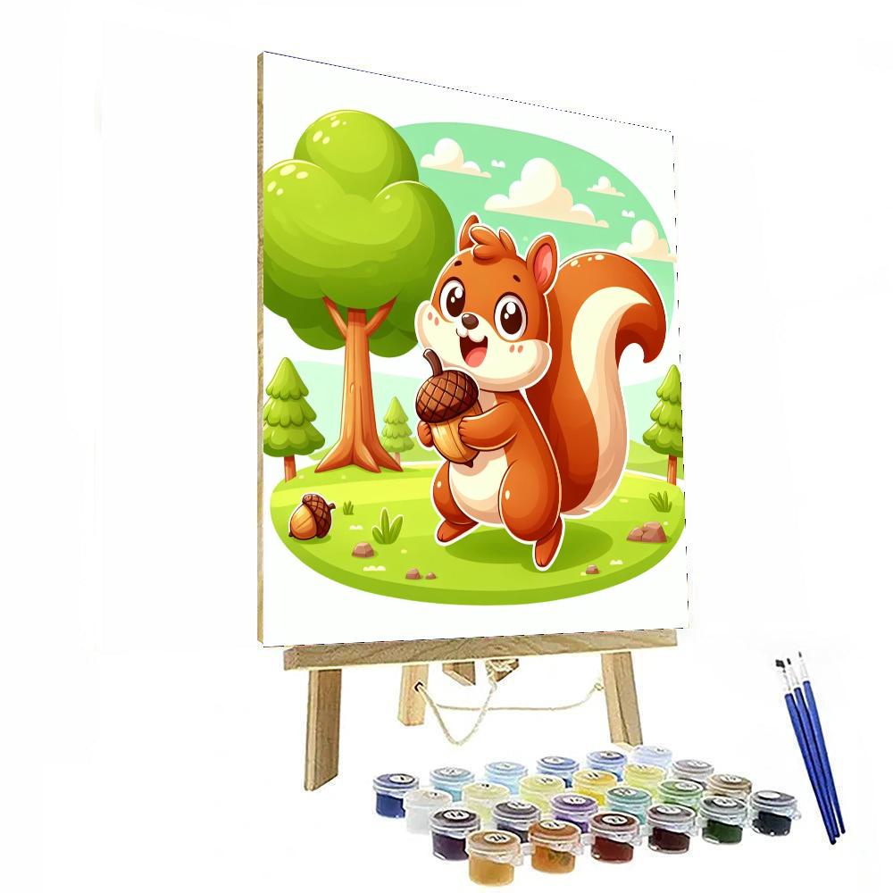 Bold Brave Squirrel Paint By Numbers Art