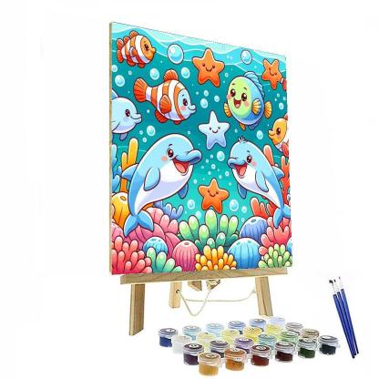 Silly Sea Creature Games Paint By Numbers Art