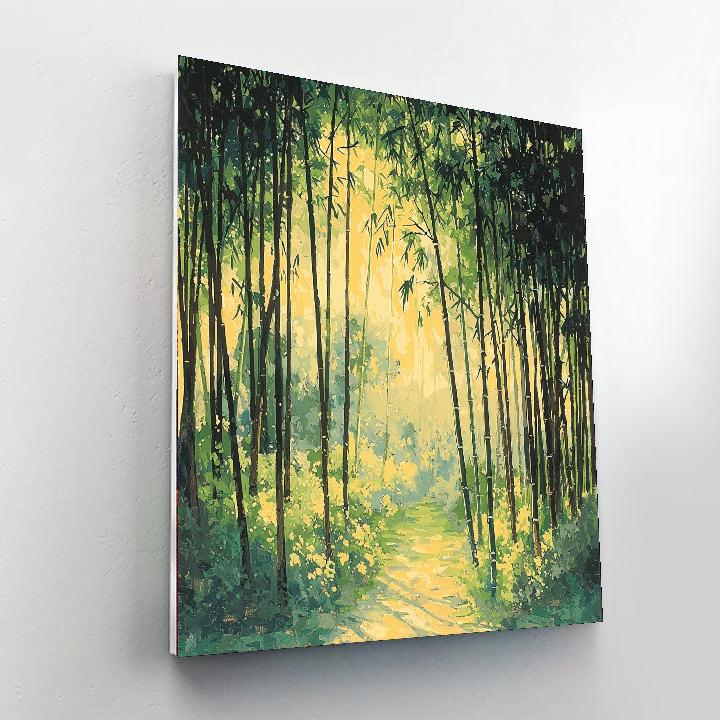 Hiroshige Inspired Bamboo Serenity  Painting By Numbers Kit
