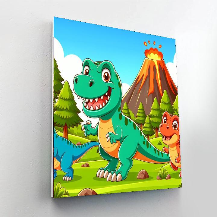 Dinosaur Exploration Expedition Painting Number Kit