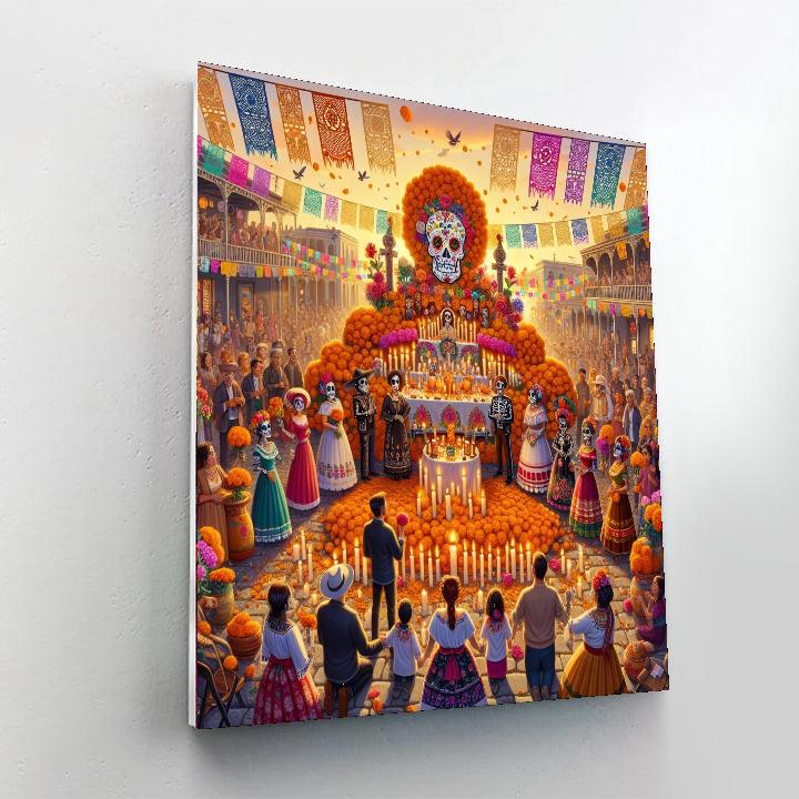 Día De Los Muertos - Mexico City Paint By Numbers Art