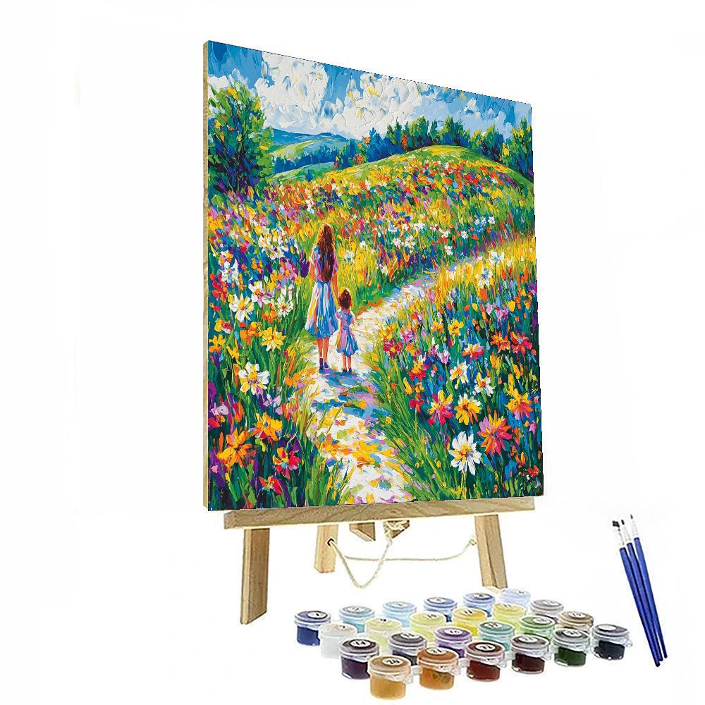 Walk Amongst The Wildflowers Painting Number Kit