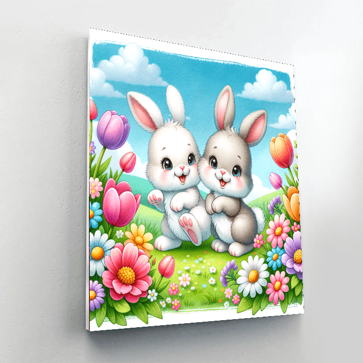 Charming Bunnies Paint By Numbers
