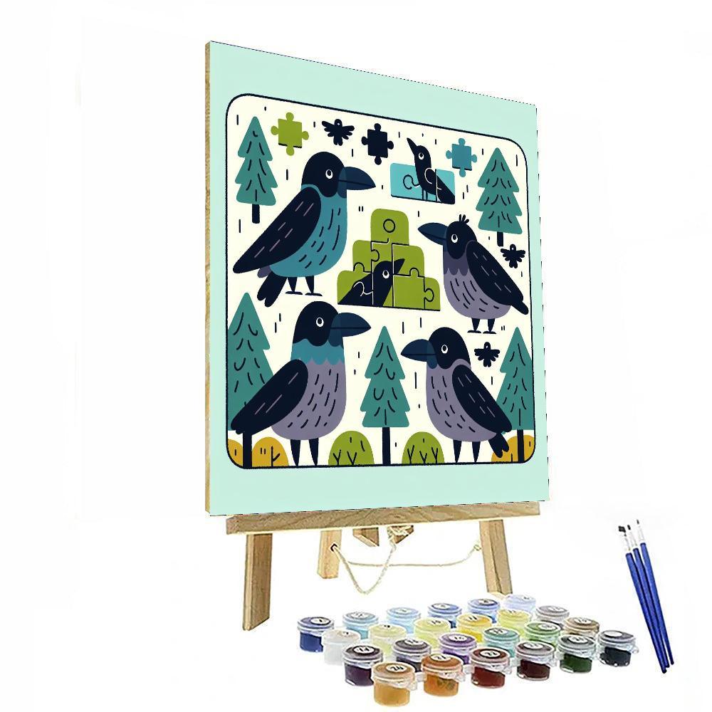 Clever Crow Conundrum Paint By Number