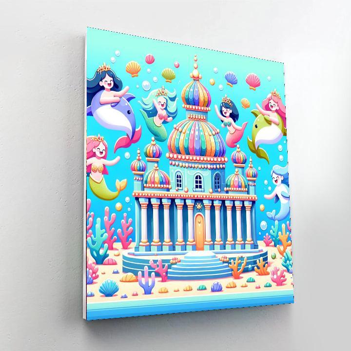 Mystical Undersea Palace Painting Number Kit
