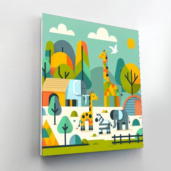 Charming Zoo Expedition Numbered Painting Kits