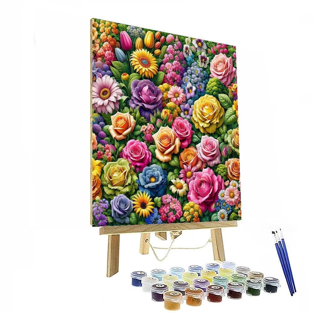 Fabulous Floral Symphony Paint By Color