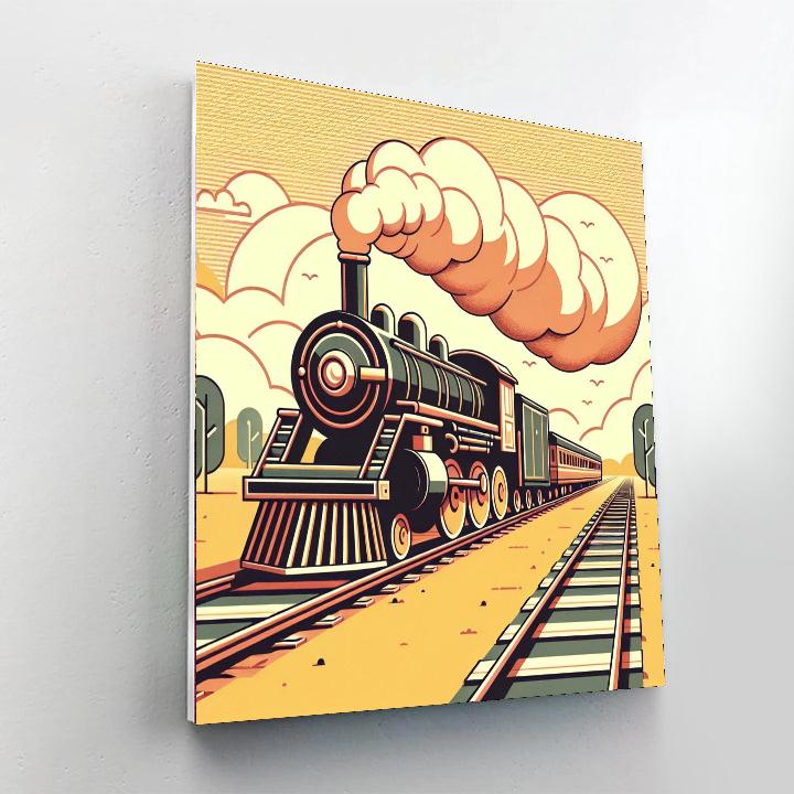 Timeless Trains Numbered Painting Kits
