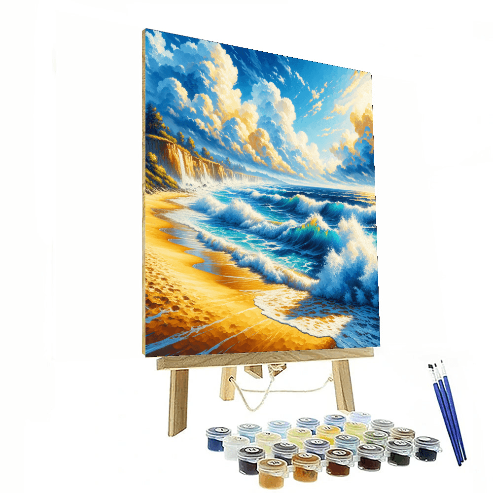 Coastal Waves And Sandy Shores Paint By Numbers Kits