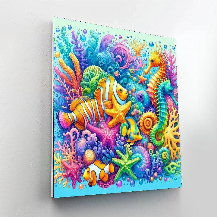 Little Mermaid's Ocean Whimsy Paint By Number