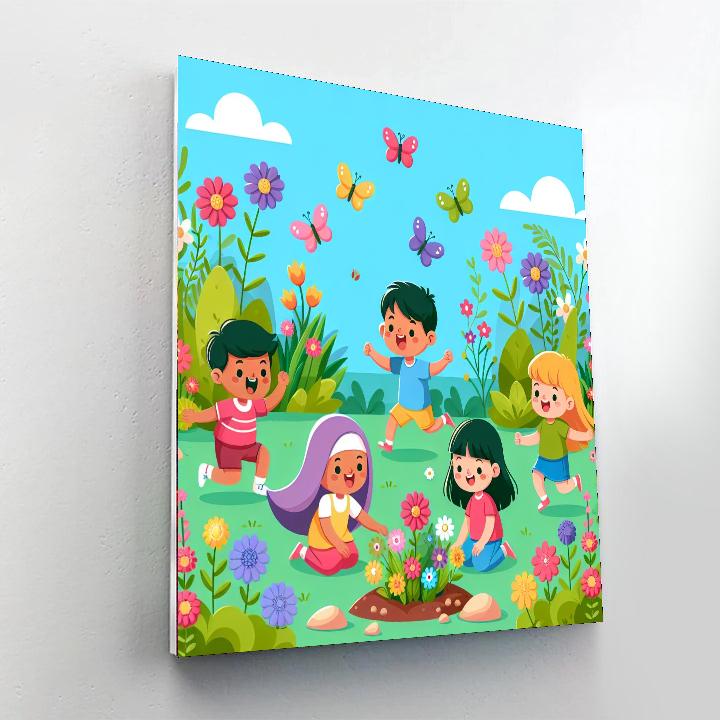 Happy Garden Adventure Painting Number Kit
