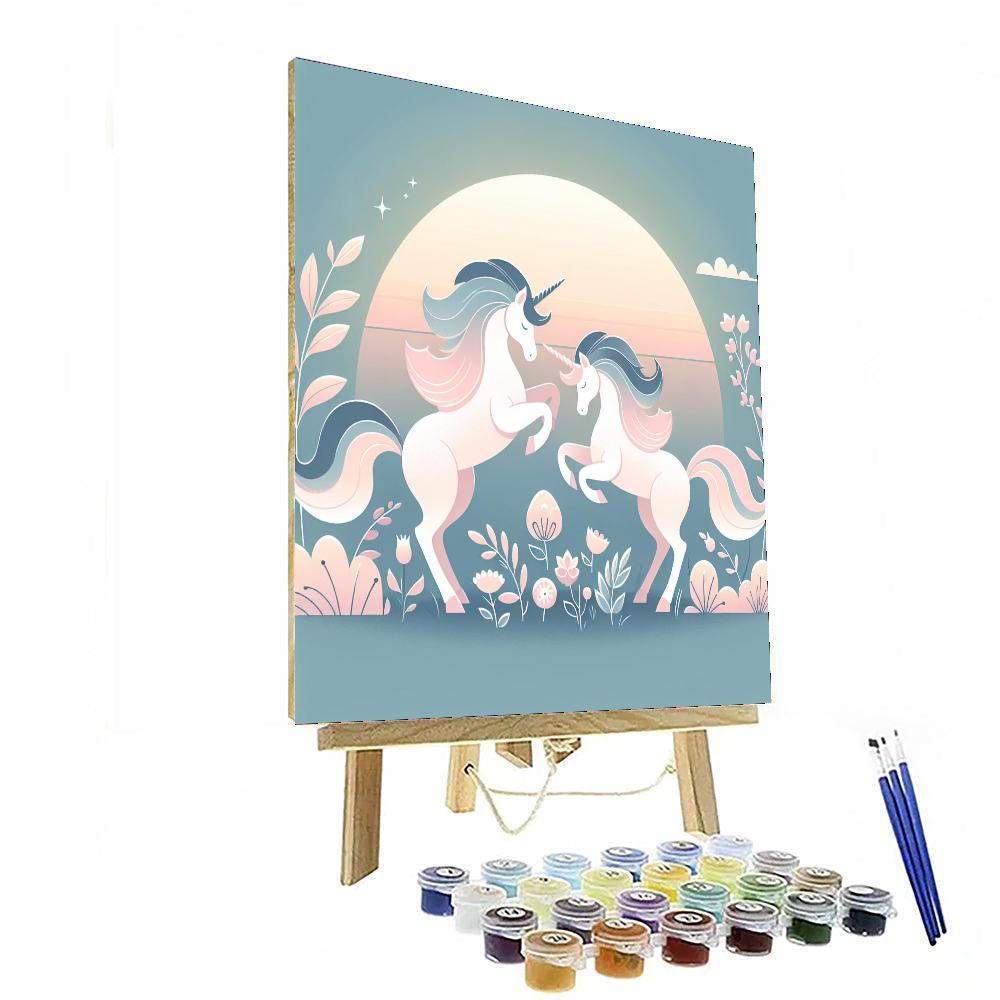 Unicorn Meadows At Dawn Paint By Numbers Art