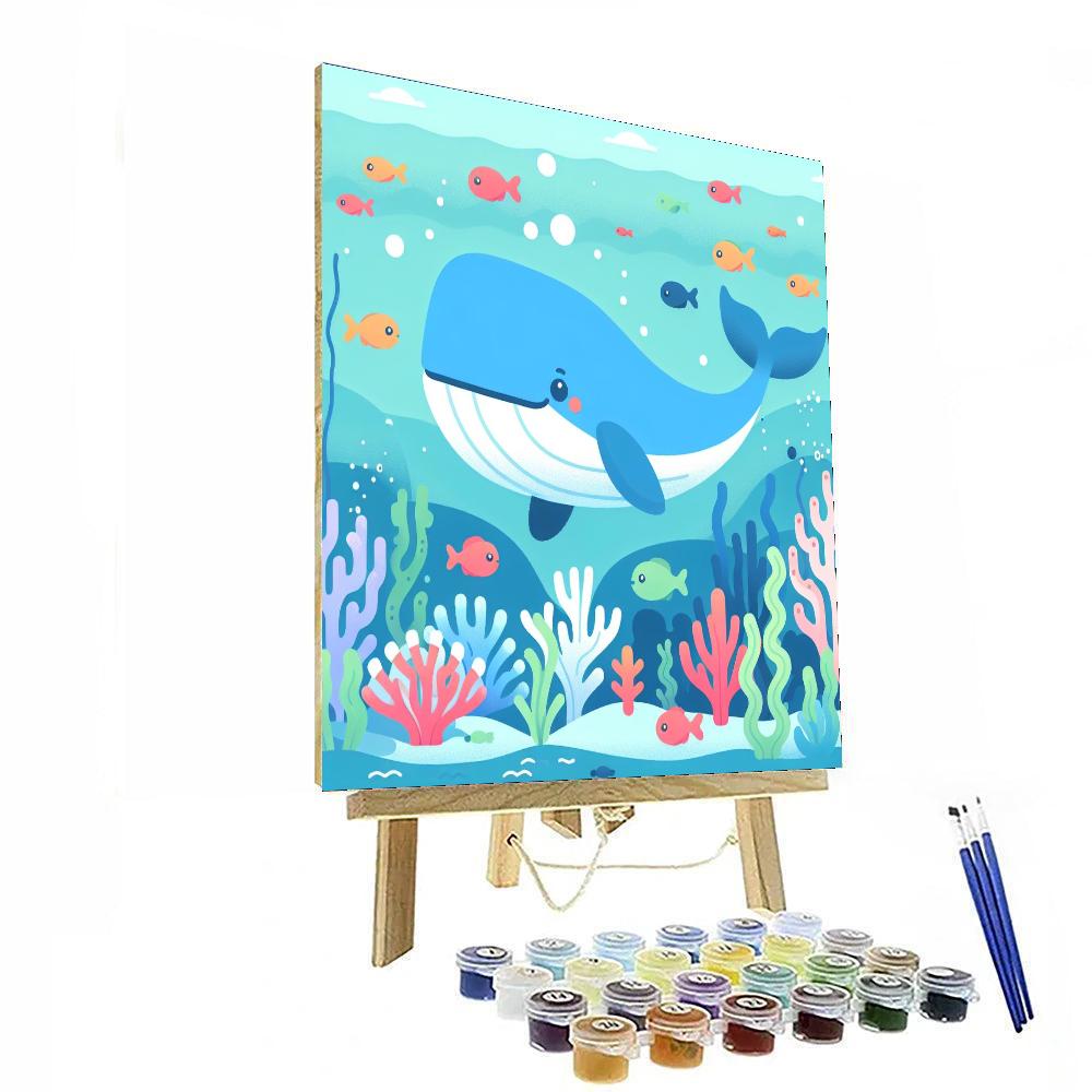 Whale's Wondrous World Number Painting