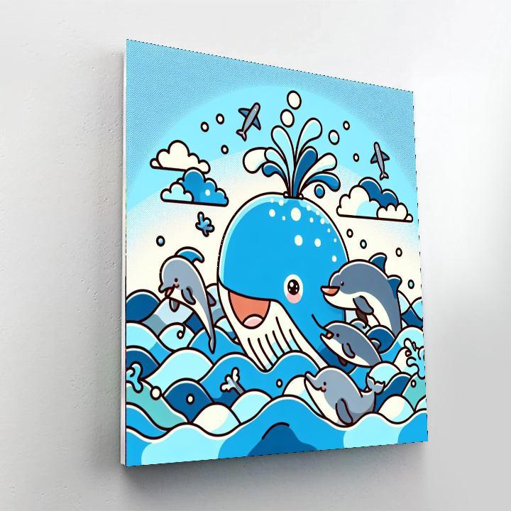 Whale Watching Fun Painting Number Kit
