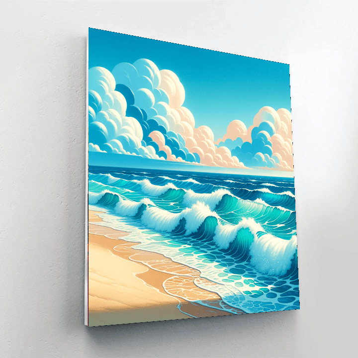Cheerful Ocean Waves Paint By Numbers Kits