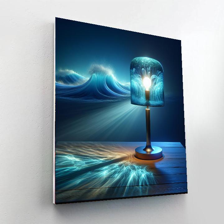 Cobalt Breeze Lamp Paint By Number