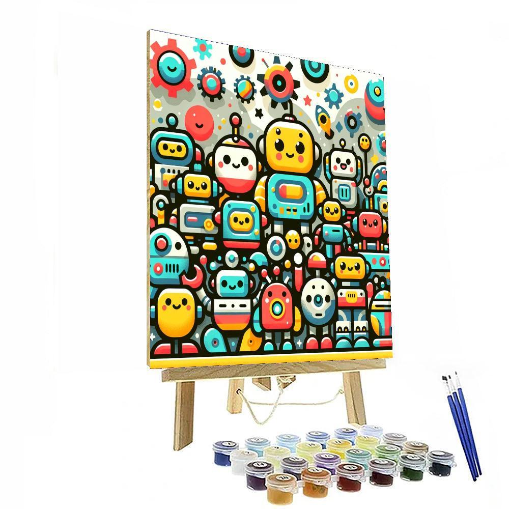 Robot Rumble Paint By Numbers