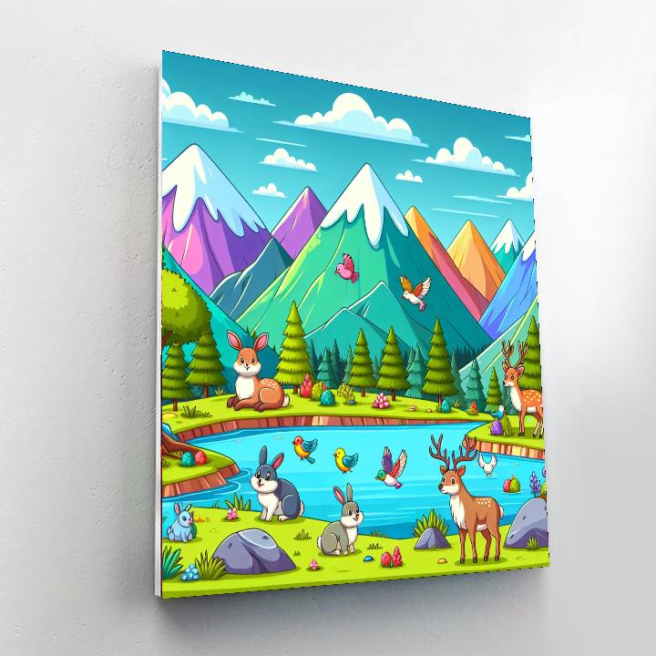 Magical Mountain Exploration Paint By Numbers Art
