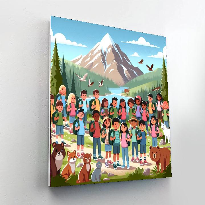 Mountain Hiking Expedition Numbered Painting Kits